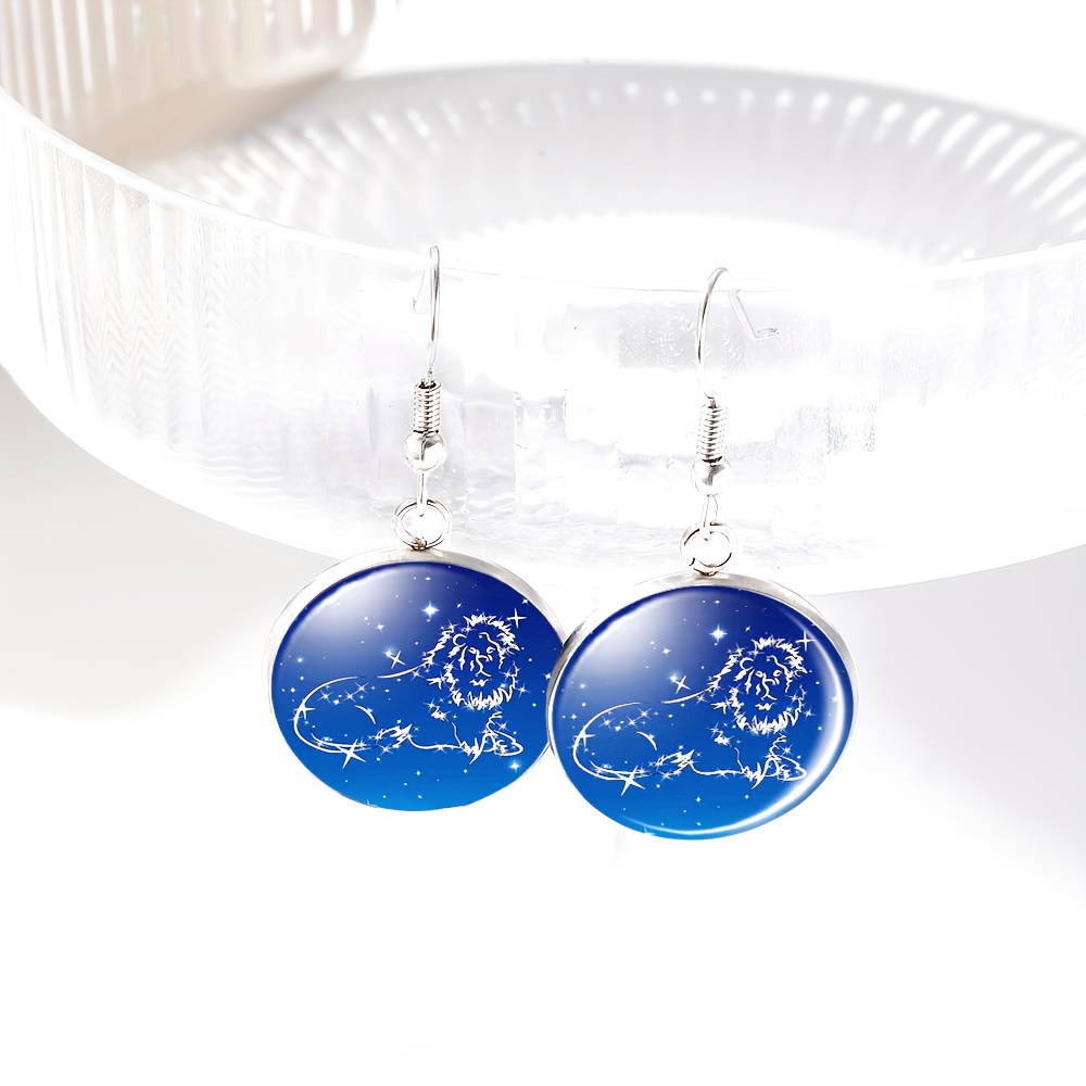 4pc Lion Constellation Jewellery Set, Necklace, Bracelet, Earrings